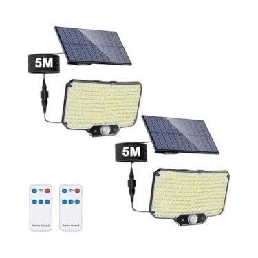 Imagem de Luzes Solares 234LED Para Exterior Com Sensor De Movimento, Holofotes 
