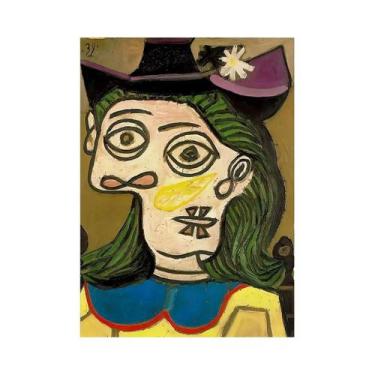 Imagem de Pintura Em Tela Abstrata De Figura Com Linhas De Picasso, Arte De Pare
