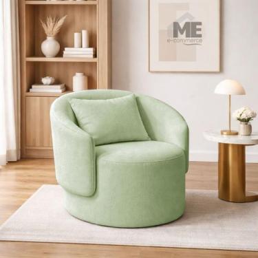 Imagem de Poltrona Organica Maitê Sala Recepçao Tecido Buche cor:menta, menta