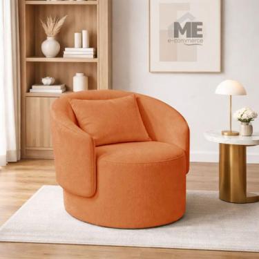 Imagem de Poltrona Organica Maitê Sala Recepçao Tecido Buche cor:terra cota - ME