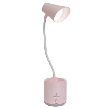 Imagem de Luminária com Porta Celular e Canetas LED USB - Tesla Store, Rosa