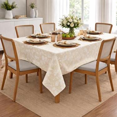 Imagem de Toalha de Mesa Retangular 6 Lugares Limpa Fácil Döhler Graça - - Dohle