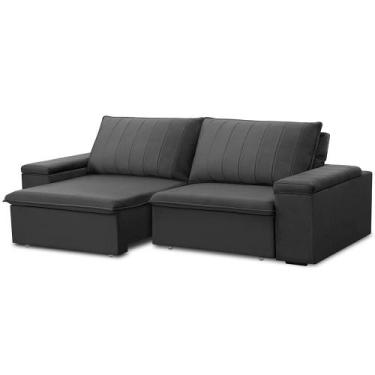 Imagem de Sofá 3 Lugares Retrátil Reclinável Para Sala 225cm Malfati F04 Veludo 