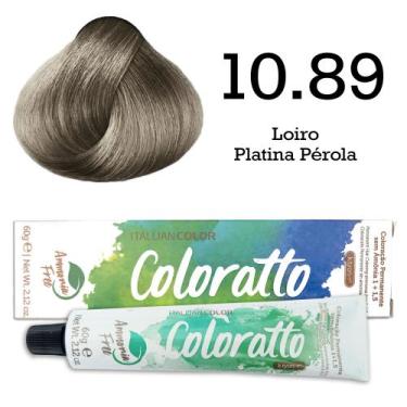Imagem de Coloração Coloratto 10.89 Loiro Platina Pérola  Itallian Color - Itall