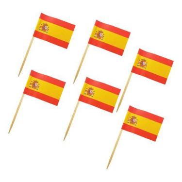 Imagem de Espeto Bandeira Espanha Decoração 1000 Un Festa Festas - Oriental