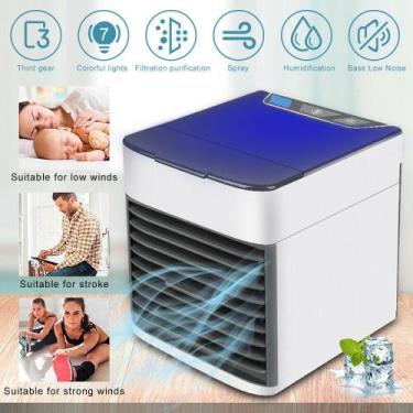 Imagem de Mini  Climatizador Ventilador Umidificador De Ar Portátil Colorida Coo