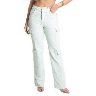 Imagem de Calça Sarja Sawary Reta - 281968 - verde 42, Verde, 42