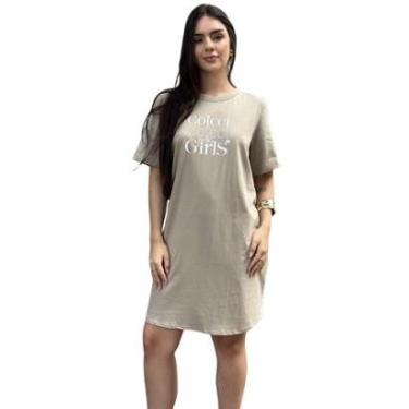 Imagem de Vestido T-shirt Encurtado Com Estampa Frontal Colcci-Feminino