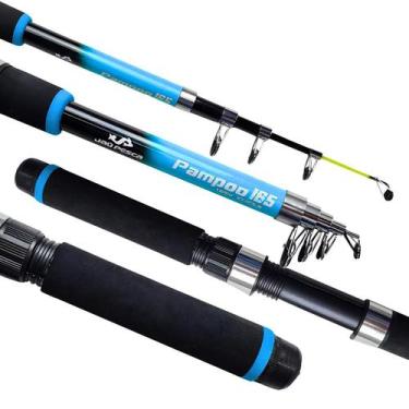 Imagem de Vara Telescópica Molinete JP Pampoo - Azul - 1,65m - Jaú Pesca