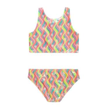 Imagem de Conjunto Biquíni Pingo de Alegria PG2 Infantil Cropped e Calcinha Prot