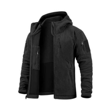 Imagem de Jaqueta Tática De Fleece Masculina Com Zíper Completo Para Inverno, Mu