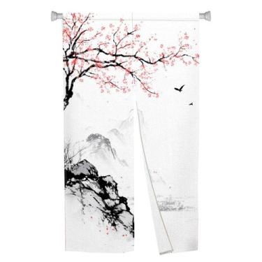 Imagem de Cortina de porta japonesa Noren XMJJKUF Long Type Blossom