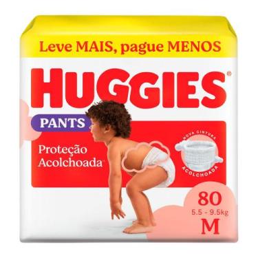 Imagem de Fralda Huggies Pants Roupinha Proteção Acolchoada Tamanho M 80 Unidade