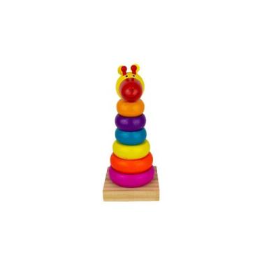 Imagem de Brinquedo Torre Girafinha de Encaixe Montessori - Yins Brasil