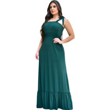 Imagem de Vestido Longo Amarração Ombros Feminino Elastex Com Bojo - Look Dreams