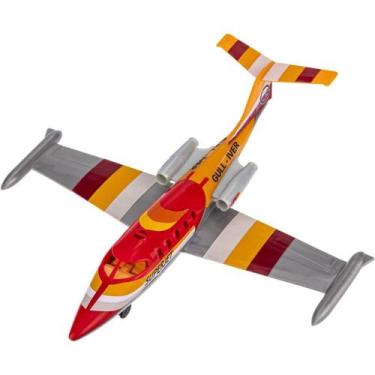 Imagem de Brinquedo Máquina Avião a Jato com Rodinhas e Adesivos - Gulliver