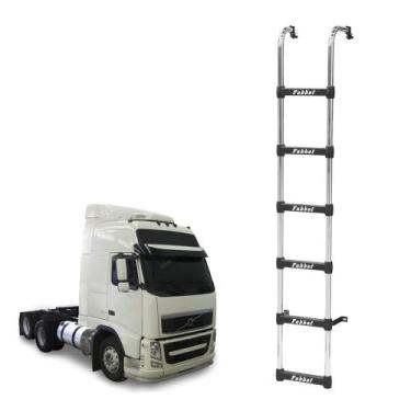 Imagem de Escada Volvo Fh Globetrotter Xl Até 2014 Cromado 6 Degraus - Fabbof