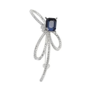 Imagem de Broche De Laço Com Strass Unissex Para Mulheres, Acessório De Joia Par