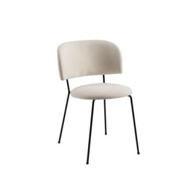 Imagem de Cadeira para Sala de Jantar Escritório Estofada Base em Aço Ergonômica