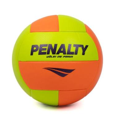 Imagem de Bola Vôlei Praia Penalty Cápsula Sis 6d Verde/Laranja, Verde neon, Úni