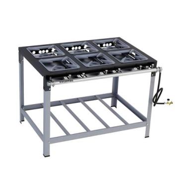 Imagem de Fogão Industrial a Gás Baixa Pressão 6 Bocas 30x30 M15 Stori Max Metal