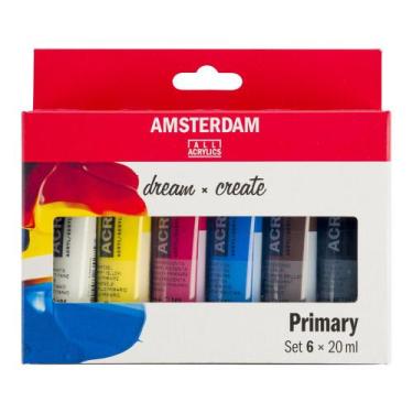 Imagem de Tinta Acrilica Talens Amsterdam Cores Primarias 6 Tubos 20ml - KERAMIK