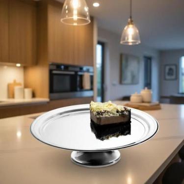 Imagem de Prato Para Bolo Boleira Com Pedestal Pudim Doces Sobremesa - Zanella