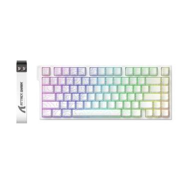 Imagem de Teclado Magnético Gamer Attack Shark R82HE, Rapid Trigger, 8000Hz, 0.0