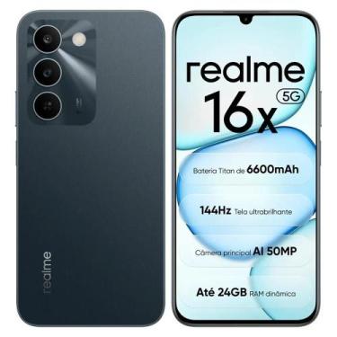 Imagem de Realme 16x 5G 256GB 8GB RAM 6.8'' Câmera 50Mp Selfie 5Mp, 256GB, Verde