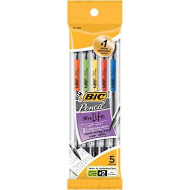 Imagem de BIC Lapiseira Xtra-Life, tubo transparente, ponta média (0,7 mm), 5 unidades