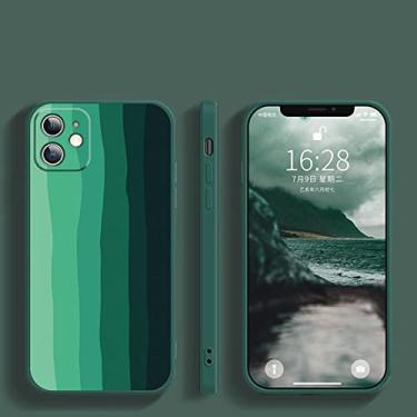 Imagem de Capa de telefone de silicone líquido luxuosa colorida arco-íris para iPhone 12 11 13 Pro Max Mini XR XS X 6 6S 7 8 Plus SE2 Capa macia Fashion, A04, para iPhone 12 Mini