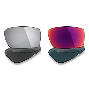 Imagem de 2 pares de lentes polarizadas de substituição da Mryok para óculos de sol Oakley Gascan – Opções