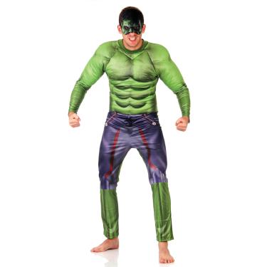 Imagem de Fantasia Hulk Adulto com Peitoral - Marvel - Vingadores  P