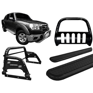 Imagem de Kit quebra mato +Estribo CH +Santo Ant H3 Ranger 97/12 PRETO