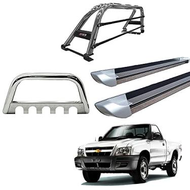 Imagem de Kit Quebra Mato+Santo Ant DUPLO +Estribo S-10 94/11 Cromo CS