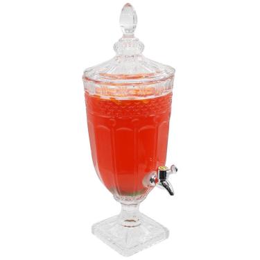 Imagem de Suqueira Dispenser Bebidas Água Suco 3 Litros Cristal Luxo