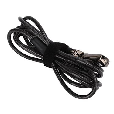 Imagem de Entatial Trava de cabo para notebook, 4 dígitos com senha redefinível por combinação de trava de cabo seguro para desktop para LCD para projetor