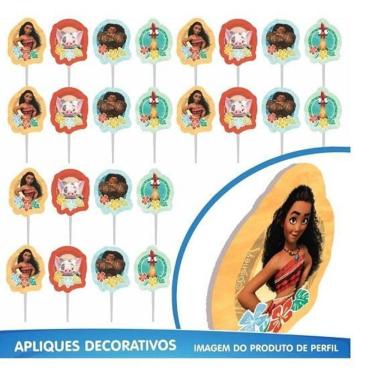Imagem de Kit Festa Decoração Moana Festa Fácil Pronta 39 Peças Piffer