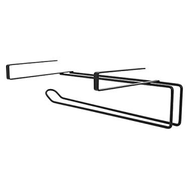 Imagem de Mimo Style Suporte Para Papel Toalha Para Prateleira, de Aço Inoxidável na Cor Preta. Com Base Para Colocar na Mesa ou Bancada. Resistente, Durável e Elegante Combina Com Todos os Estilos de Cozinha