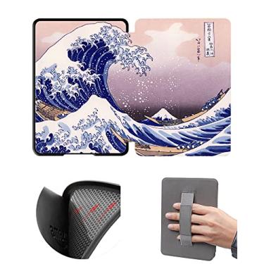Imagem de Capa para Kindle 10ª geração em 2019, modelo J9G29R, capa à prova de quedas com alça de mão e ativação automática - função hibernar