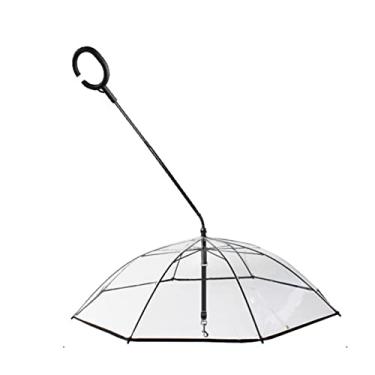 Imagem de Guarda-chuva para cães com guia, guarda-chuva para estimação para cães com alça ajustável - mantém seu animal estimação seco confortável na chuva com guia, alça em forma C ajustável guarda-chuva genérico