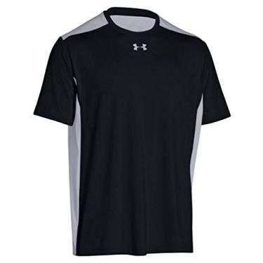 Imagem de Camiseta masculina Under Armour Team Raid Colorblock, Black | Steel | Steel, Small
