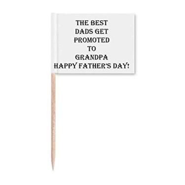 Imagem de Bandeira de palito de dente Dad Promoted to Grandpa Father's Festival Topper Decoração de festa