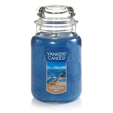 Imagem de Yankee Candle Céu turquesa perfumado premium cera de parafina com até 150 horas de tempo de queima, pote grande