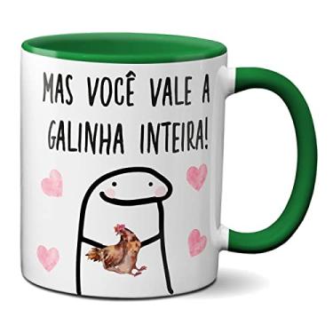 Imagem de Caneca Tem Amizade Que Vale A Pena Você Vale Galinha Inteira (Verde)