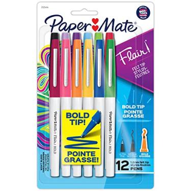 Imagem de Caneta Paper Mate Flair Bold - Blister c/12 Sortido