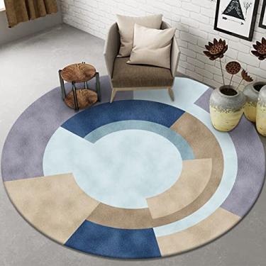 Imagem de Tapete Tapete redondo circular moderno geométrico tapete para decoração de quarto para quarto Decoração de Casa (Color : E, Size : 3.3X3.3FT)