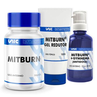 Imagem de Kit completo redutor de medidas Mitburn - 30 Cáps + Gel 100g+Spray 30ml