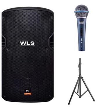 Imagem de Caixa Acústica Wls S12 Ativa + Microfone M58A + Pedestal