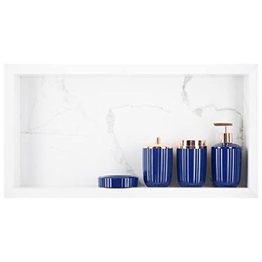 Imagem de Nicho Em Porcelanato Polido P/Banheiro (Carrara Gioia) 61 x 31 x 11 cm